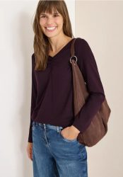 Basic Shirt mit Raffung