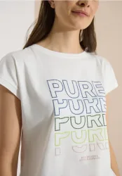 Cecil Kurzarmshirt Sommershirt mit Boat Neck und Frontprint