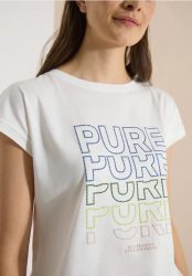 Cecil Kurzarmshirt Sommershirt mit Boat Neck und Frontprint