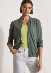 Langarm Jacke mit Rundhals und Zipper