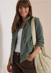 Langarm Jacke mit Ottoman Struktur