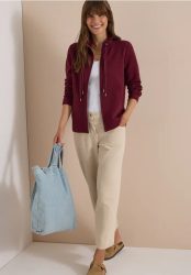 Langarm Jacke mit Ottoman Struktur