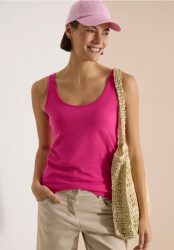 Longtop mit Rundhals in Unifarbe