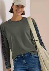 Langarm Shirt mit Rundhals und Leo