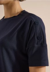 Dropped Shoulder Shirt mit Knöpfen