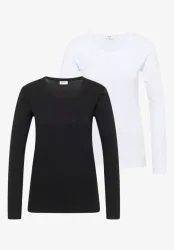 Basic Shirt mit Rundhals im 2er-Pack