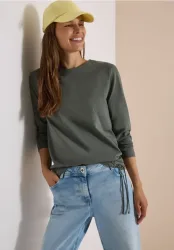Langarm Shirt mit Rundhals und Tunnelzug