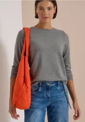 Langarm Shirt mit Boat Neck und Tunnelzug