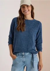 Langarm Shirt mit Boat Neck und Tunnelzug