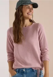 Langarm Shirt mit Boat Neck und Tunnelzug