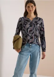 Langarm Shirt im Tunika-Look