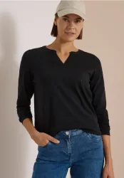 Langarm Shirt im Tunika-Look