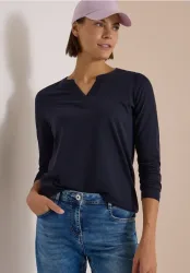 Langarm Shirt im Tunika-Look