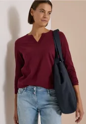Langarm Shirt im Tunika-Look