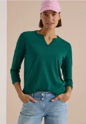 Langarm Shirt im Tunika-Look