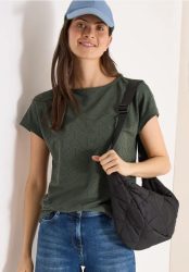 Shirt mit Boatneck in Ajour