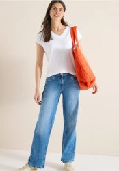 Kurzarm Shirt mit V