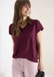Kurzarm Shirt mit V