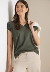 Kurzarm Shirt mit V