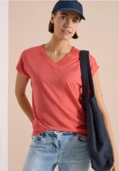 Kurzarm Shirt mit V