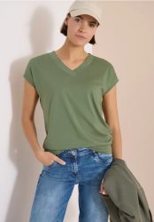 Kurzarm Shirt mit V