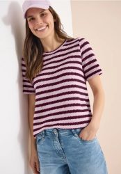 Shirt mit Rundhals im Ajour