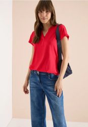 Shirt mit Split Neck im Tunika