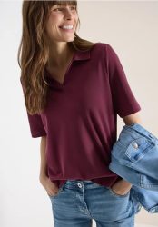 Kurzarm Poloshirt in Unifarbe