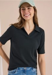 Kurzarm Poloshirt in Unifarbe