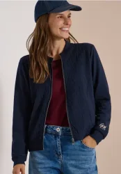 Blouson mit Strukturmix und Elastiksaum