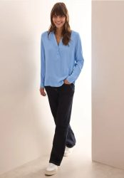 Bluse in Unifarbe