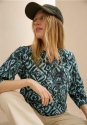 Bedruckte Baumwollbluse