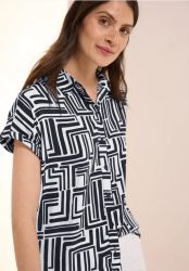 Gemusterte Hemdbluse
