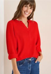 Bluse in Unifarbe