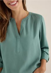 Bluse in Unifarbe