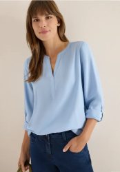 Bluse in Unifarbe