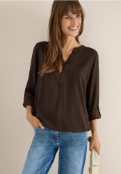 Bluse in Unifarbe