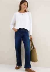 Bluse in Unifarbe
