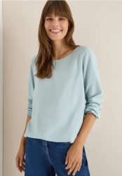 Bluse in Unifarbe