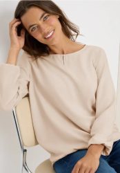 Bluse in Unifarbe