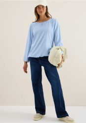 Bluse in Unifarbe