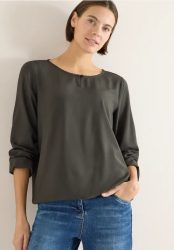 Bluse in Unifarbe