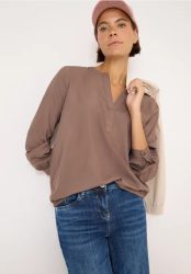 Split Neck Bluse