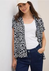 Gemusterte Baumwollbluse