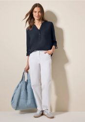 Bluse in Unifarbe