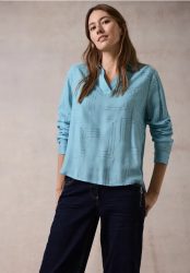 Bluse mit Folienprint