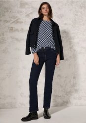 Bluse mit grafischem Print