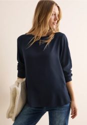 Bluse in Unifarbe