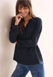 Bluse in Unifarbe