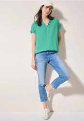 Bluse in Unifarbe